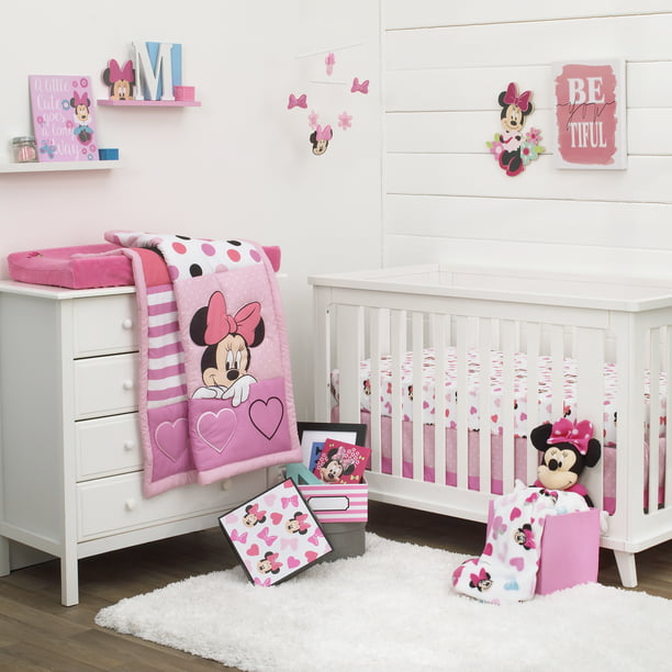 4 Print Set Minnie Mouse Nursery Room Prints Kids wall decor,